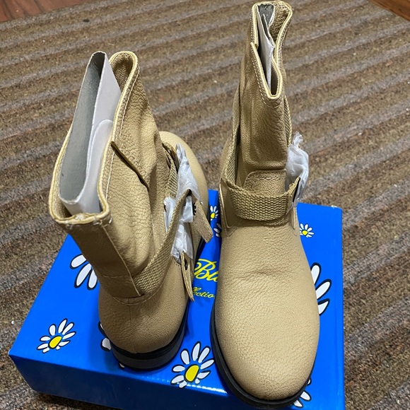New Beige Biker Boot - Picture 2 of 6